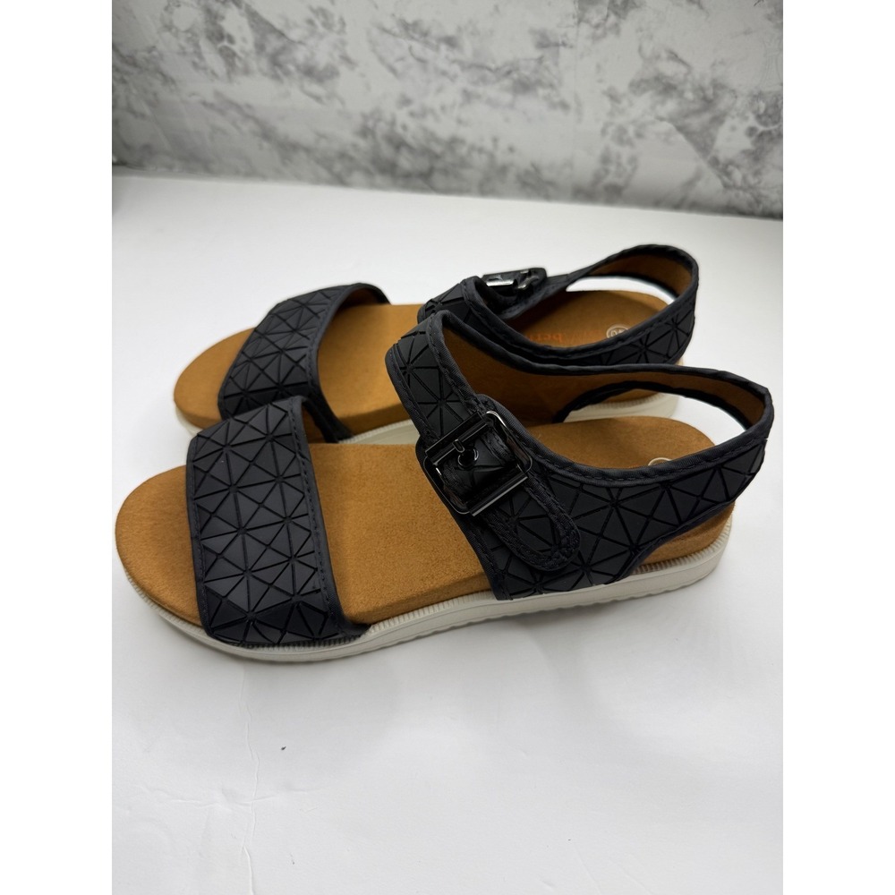Bernie Mev‎ New York Black Geometric Triangle Platform Slingback Sandals Size 40
